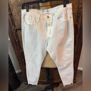 Frame Denim White Cropped Denim Jeans 32